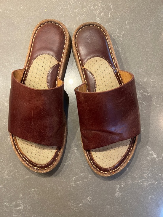 Born Shoes - Born Playa Leather Slide Sandals